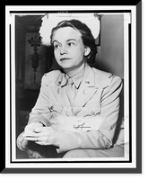 Historic Framed Print, [Oveta Culp Hobby, half-length portrait, seated, facing left].World Telegram photo by Al Ravenna.,  17-7/8" x 21-7/8"