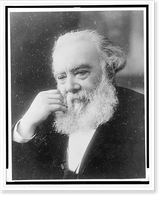 Alexander Melville Bell, head-and-shoulders portrait, facing slightly left with right hand arm resting on cheek Classic, Antique Wall Art