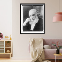 Alexander Melville Bell, head-and-shoulders portrait, facing slightly left with right hand arm resting on cheek Classic, Antique Wall Art