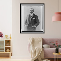 Historic Framed Print, [Baron Pierre de Coubertin, half-length portrait, standing, facing front],  17-7/8" x 21-7/8"