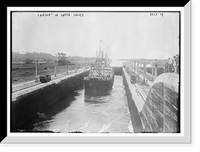 Historic Framed Print, ANCON in Gatun locks,  17-7/8" x 21-7/8"