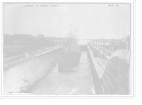 Historic Framed Print, ANCON in Gatun locks,  17-7/8" x 21-7/8"