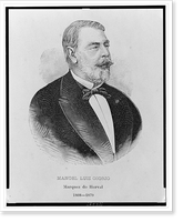 Manoel sic Luiz Osorio, Marquez do Herval, 1808-1879, Vintage Print