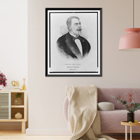 Manoel sic Luiz Osorio, Marquez do Herval, 1808-1879, Vintage Print