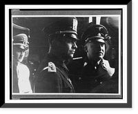 Historic Framed Print, [Reichstudentenf&uuml;hrer Dr. Gustav Adolf Scheel (right), head-and-shoulders portrait, standing, facing right, with another man in uniform, leading a German university mission to an Italian university],  17-7/8" x 21-7/8"