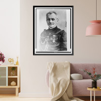 Historic Framed Print, [Michel J. Maunoury, head-and-shoulders portrait, facing front, in military uniform],  17-7/8" x 21-7/8"