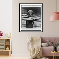 Historic Framed Print, Steelworker's son, Pittsburgh, 1935,  17-7/8" x 21-7/8"