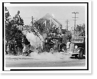 Salinas lettuce strike, tear gasing sic, 1936 Classic, Vintage Print