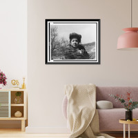 Historic Framed Print, [FSA staff member Pauline Wilson, head-and-shoulders portrait, out-of-doors],  17-7/8" x 21-7/8"