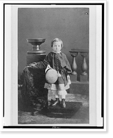 Historic Framed Print, [Portrait of unidentified child, holding a hat],  17-7/8" x 21-7/8"