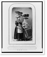 Neopolitan peasants, showing two women carrying bundles of carpet on their heads, Historic Reproduction