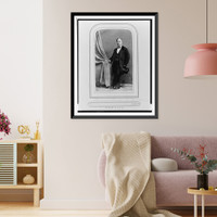 Historic Framed Print, [Ludwig IV, Grand Duke of Hesse-Darmstadt, full-length portrait, seated, facing slightly left],  17-7/8" x 21-7/8"