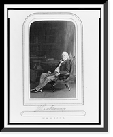 Historic Framed Print, [William Makepeace Thackeray, full-length portrait, seated, facing left],  17-7/8" x 21-7/8"