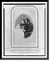 Prince Franz and Princess Mary, of Teck, half-length portrait, holding infant, Vintage Poster