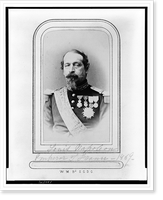 Napoleon III, Emperor of the French, half-length portrait, facing front, Vintage Poster