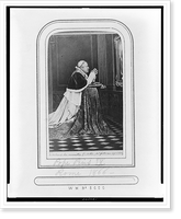 Historic Framed Print, [Pope Pius IX, three-quarter length portrait, kneeling in prayer],  17-7/8" x 21-7/8"