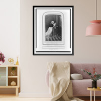 Historic Framed Print, [Pope Pius IX, three-quarter length portrait, kneeling in prayer],  17-7/8" x 21-7/8"