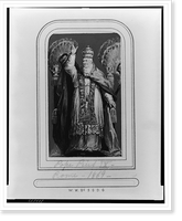Historic Framed Print, [Pope Pius IX, full-length portrait, standing in front of throne, right hand raised, facing front],  17-7/8" x 21-7/8"