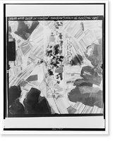 Aerial photograph of bombed area in Germany or Czechoslovakia, Historic Print