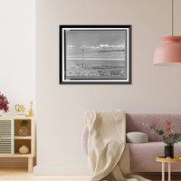 Contour ploughing and strip cropping of wheat fields just north of Great Falls, Montana, Antique Print