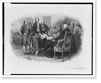 Bank note vignette with detail from the Declaration of Independence painting by John Trumball.Toppan, Carpenter & Co, Vintage Print