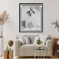 Historic Framed Print, [Joyce Bryant, standing, facing front, full-length portrait].James J. Kriegsman, NY.,  17-7/8" x 21-7/8"