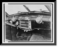 Historic Framed Print, [Dashboard of a 1946 Buick automobile],  17-7/8" x 21-7/8"