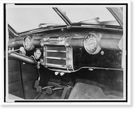 Historic Framed Print, [Dashboard of a 1946 Buick automobile],  17-7/8" x 21-7/8"