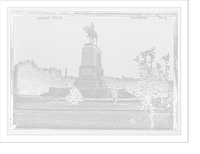 Equestrian Statue of Sherman, Washington, Antique Poster
