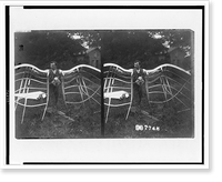 Stereograph of man with device designed for flying - 2, Historic Reproduction