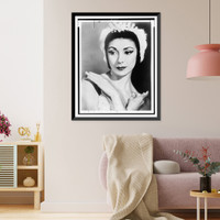 Margot Fonteyn, head-and-shoulders portrait, facing front, Antique Wall Art