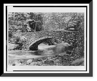 Historic Framed Print, Bridge below falls, Buck Falls, Pa.,  17-7/8" x 21-7/8"