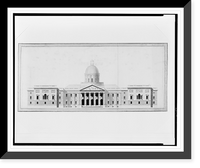Historic Framed Print, [United States Capitol, Washington, D.C. East front elevation, rendered] - 3,  17-7/8" x 21-7/8"