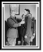 Historic Framed Print, [Sig" awarded medal by General Pershing]",  17-7/8" x 21-7/8"