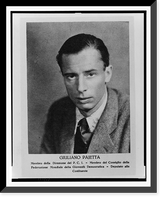 Giuliano Pajetta, membro della direzione del P.C.I. - membro del consiglio della federazione mondiale giovent&ugrave; democratica - deputato alla costituente, Historic Print