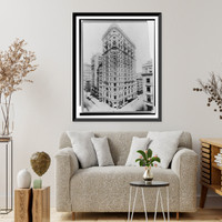 Historic Framed Print, Dun Bldg. B'way & Reade St.,  17-7/8" x 21-7/8"