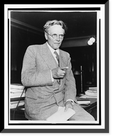 George E. Q. Johnson, three-quarter length portrait, seated on desk, facing front, Vintage Wall Art