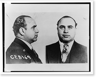 Historic Framed Print, [Two mug shots" of Al Capone,  half-length portraits,  one facing front,  the other facing right]",  17-7/8" x 21-7/8"