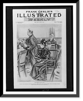 The Borden murder trial. A scene in the court-room before the acquittal - Lizzie Borden, the accused, and her counsel, Ex-Governor Robinson.drawn on the spot by B. West Clinedinst. Timeless Wall Ar