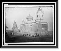 Historic Framed Print, [Church in small village near Irkutsk],  17-7/8" x 21-7/8"