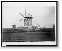 Historic Framed Print, Windmills near Omsk,  17-7/8" x 21-7/8"