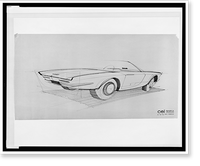 Design drawing for Avanti automobile, rear view from passenger's side - 2, Vintage Poster