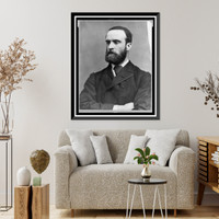 Historic Framed Print, [Charles Parnell, head-and-shoulders portrait, facing left],  17-7/8" x 21-7/8"