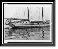 Historic Framed Print, [Chesapeake Bay, Md., 1936, three-masted ram" Edward R. Baird at anchor in Annapolis Harbor] [This type of craft was used largely for hauling lumber and oyster shell,  or similarly bulky freights]",  17-7/8" x 21-7/8"