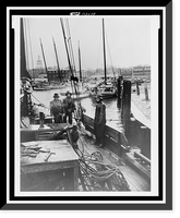 Historic Framed Print, Annapolis, Md., 1937, a bugeye, a skipjack and a runner lying among the tongers in the town slip for the weekend [...],  17-7/8" x 21-7/8"