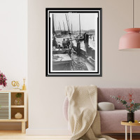 Historic Framed Print, Annapolis, Md., 1937, a bugeye, a skipjack and a runner lying among the tongers in the town slip for the weekend [...],  17-7/8" x 21-7/8"