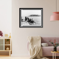 Historic Framed Print, [Annapolis, Md., 1936, unloading Chesapeake Bay oysters from a 'tonger'; preparatory to laying up the boat for the weekend],  17-7/8" x 21-7/8"