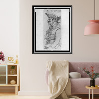 Pirate in profile, three-quarter-length.by H.P, Antique Wall Art