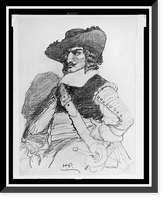 Buccaneer or pirate posed with hand on hip.by H.P, Antique Print