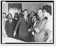 NAACP delegation visits the President at the White House on behalf of civil rights legislation, Historic Print